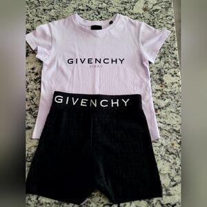 Girl size 4 Givenchy top and shorts